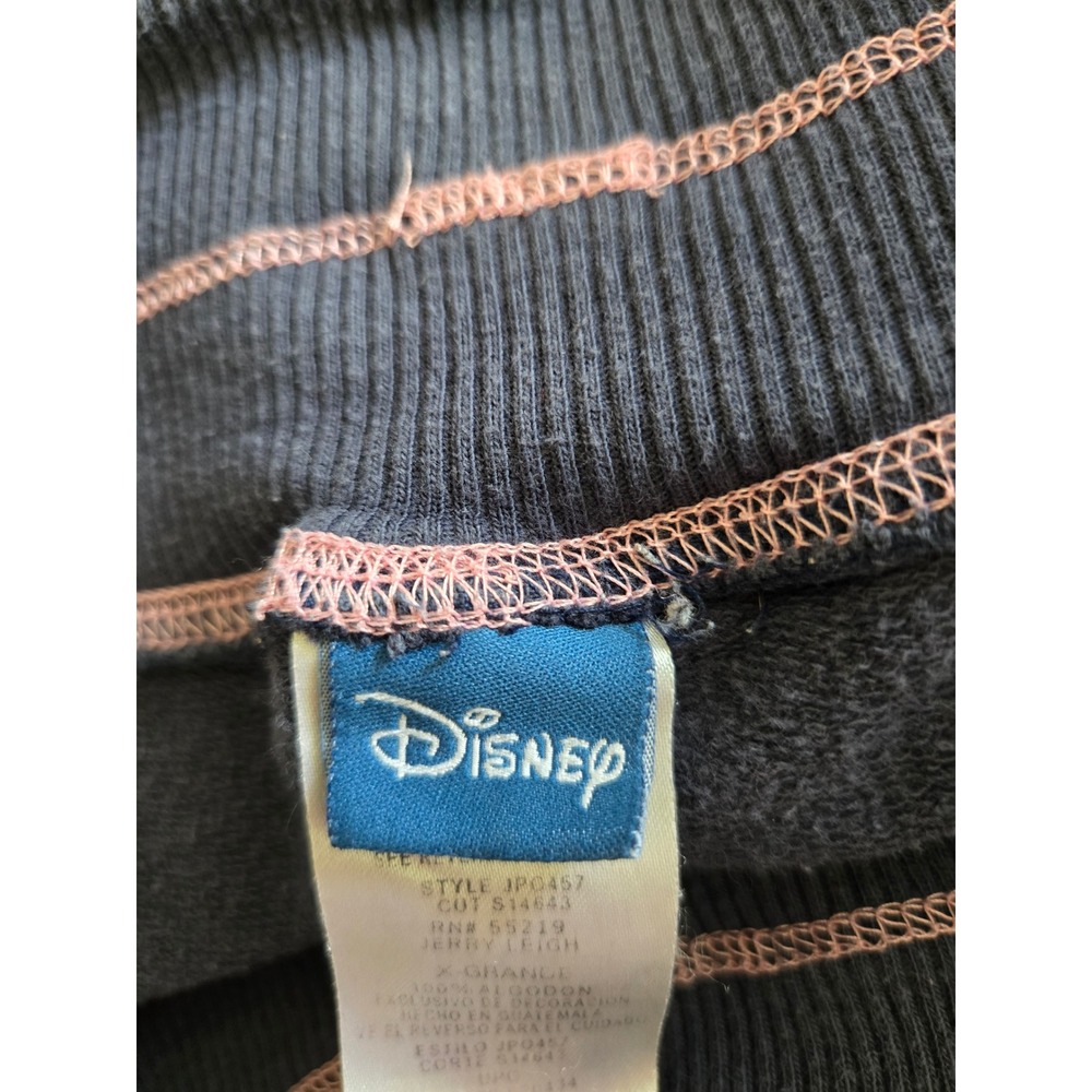 Y2K Disney Womens XL Sweatpants Love SPELLOUT Bootcut Pants Stitching 2000s - Picture 5 of 10